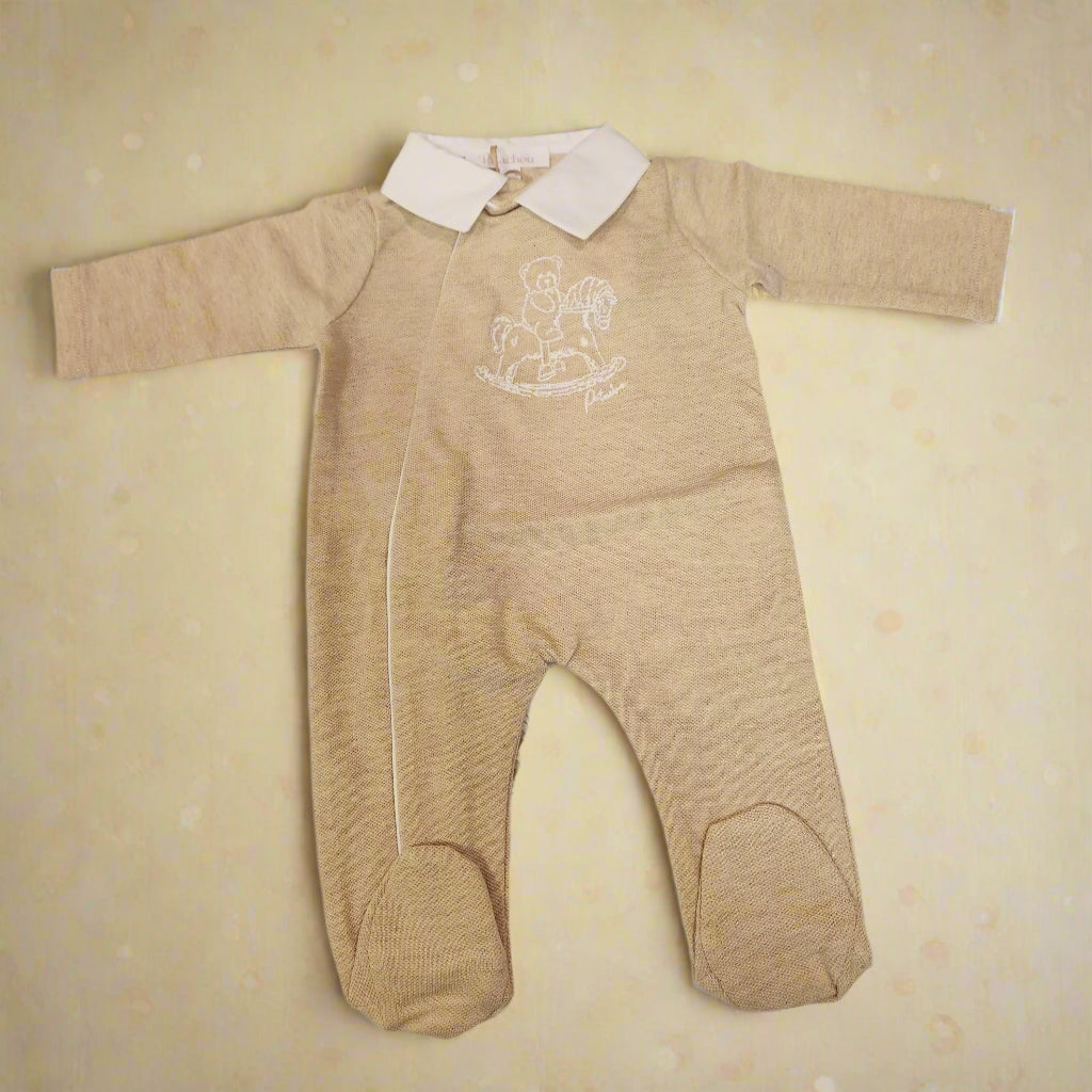 Cotton Beige Footie